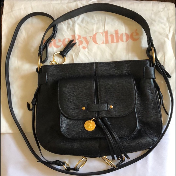 See By Chloe Bags New See By Chloe Olga Black Leather Shoulder